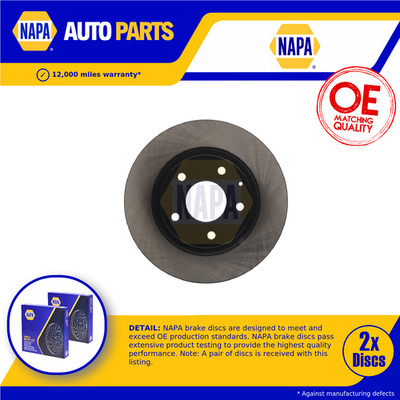 2x Brake Discs Pair Solid Rear 278mm NBD5651 NAPA Set GHT226251 Quality New
