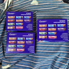 Lot Of 3 Quest Ultimate Assorted Flavors Variety Pack 12pk Protein Bars EXP 2026