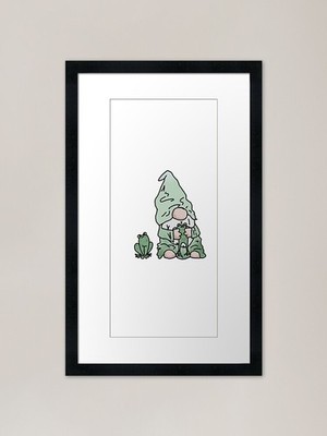 Frosch Wichtel gerahmter Kunstdruck gerahmt Wandbild Poster Leinwanddruck Bild