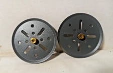 Meccano Erector : Part 19B Large Steel Pulley Wheel. Set of 2