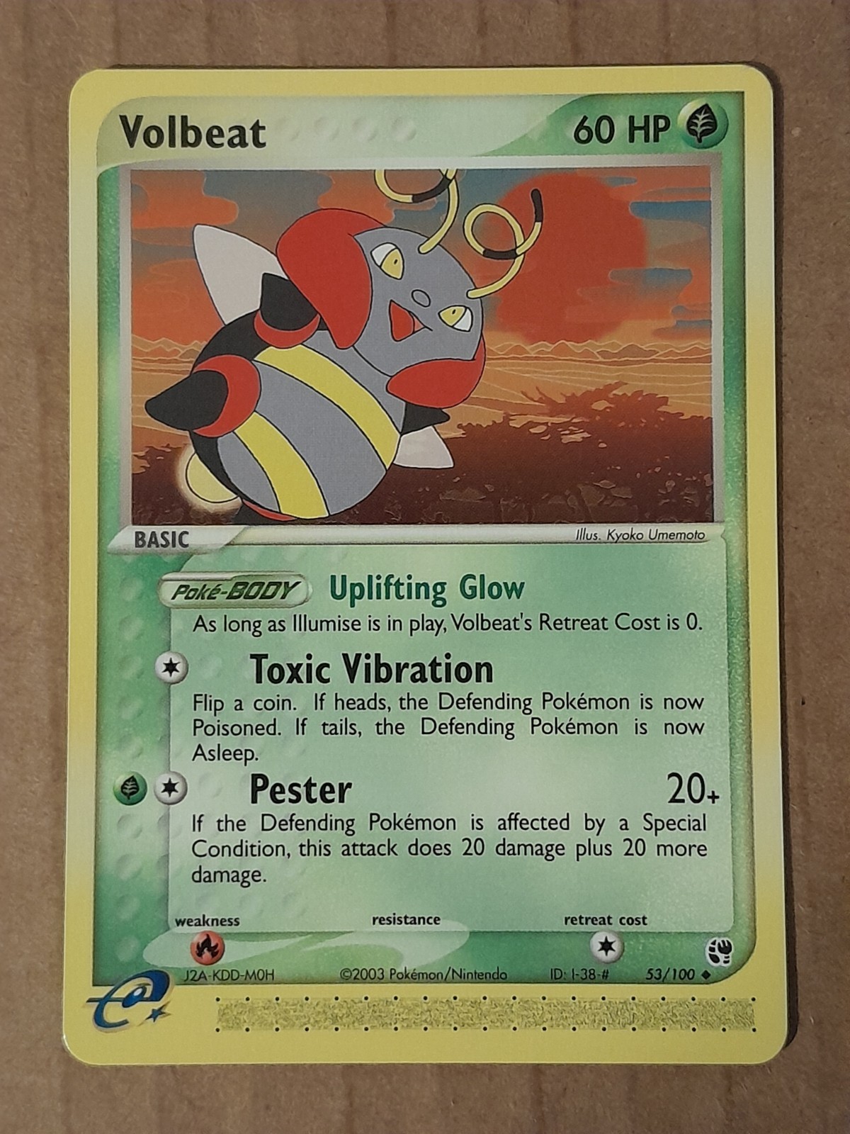 Pokemon Volbeat 53/100 Ex Sandstorm NM See Pictures