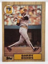 Barry Bonds 1987 Topps Rookie Card #320 (OC) NM. rookie card picture