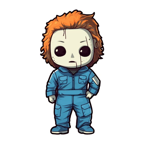 Michael Myers Mike Myers Chibi Horror Scary Self Adhesive Vinyl Sticker