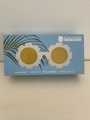 Babiators Blue Series White Flower  Polarized Baby Sunglasses UV Protection
