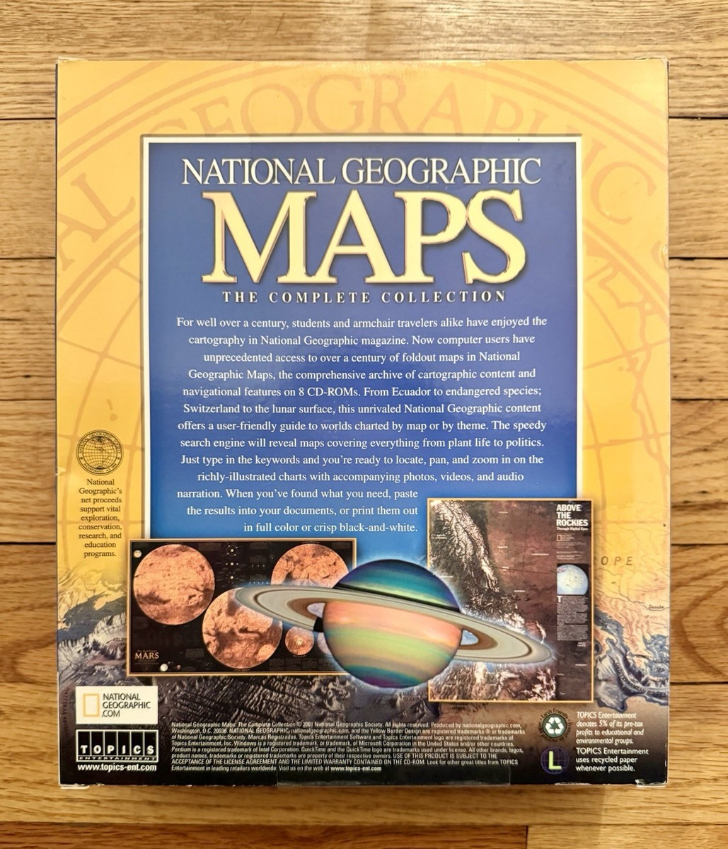 National Geographic　コンプリートセット National Geographic Maps Complete Collection 8 CD-ROM Set NEW