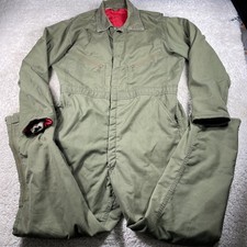 Vintage OshKosh Coveralls Mens Large Long Green Quilted Lined Workwear USA 80s