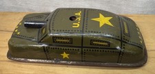 VINTAGE TIN LITHO TOY MILITARY CAR TANK ARGO USA ARMY