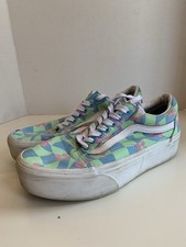 Vans Old Skool Stackform Womens Size 9 Floral Multicolor Platform Shoes sh2
