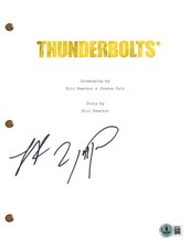 Wyatt Russell & Lewis Pullman Thunderbolts Signed Movie Script Marvel BAS COA