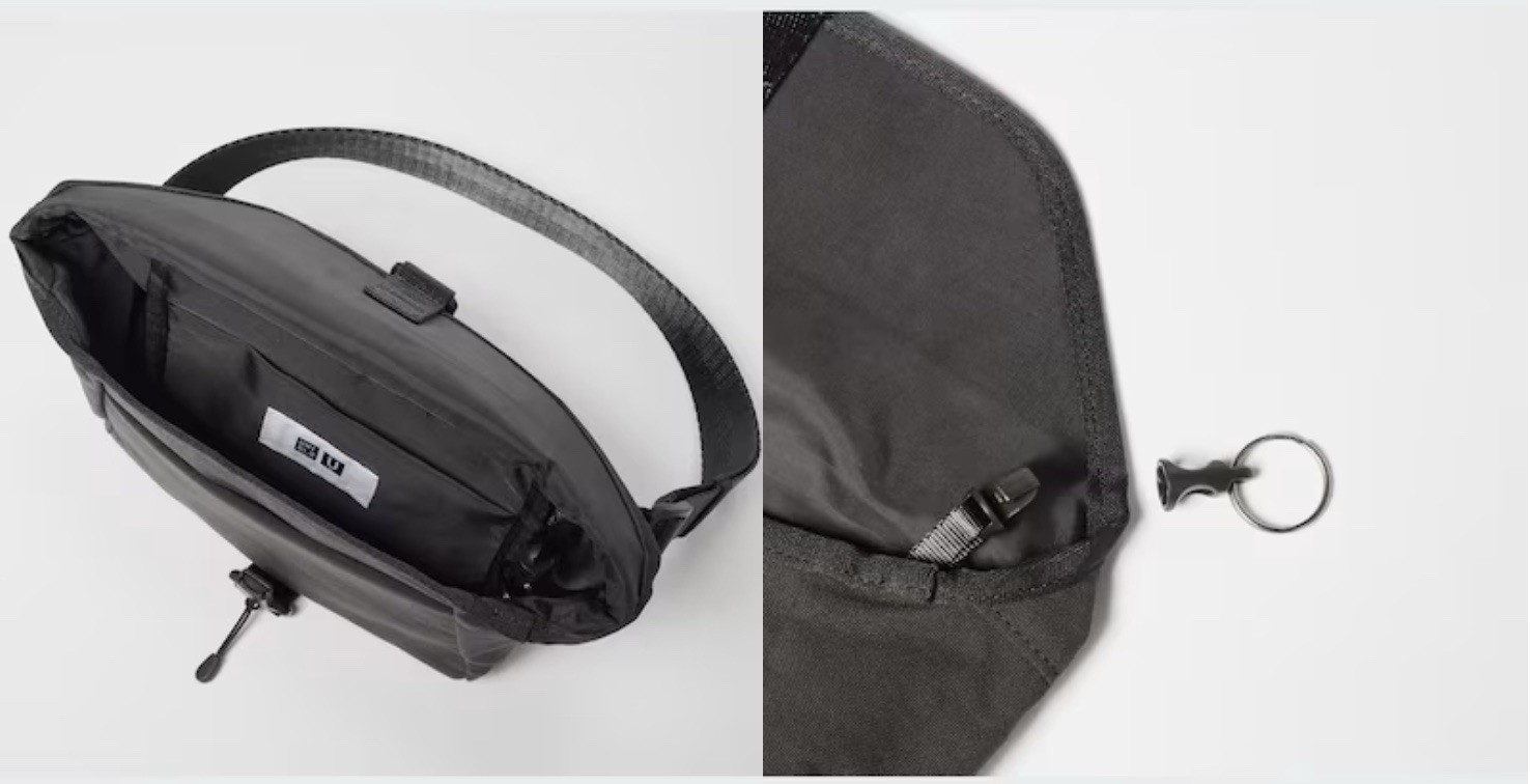 Uniqlo U Mini Messenger Shoulder Bag Black, Unisex, Christophe Lemaire thumbnail 8