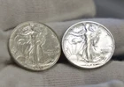 (2) 1941 S US Walking Liberty Half 50c XF (Cleaned)...