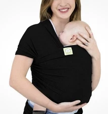 KeaBabies Black Baby Wrap Carrier Sling All In 1 Original 0-36 Mos 7-35 Lbs