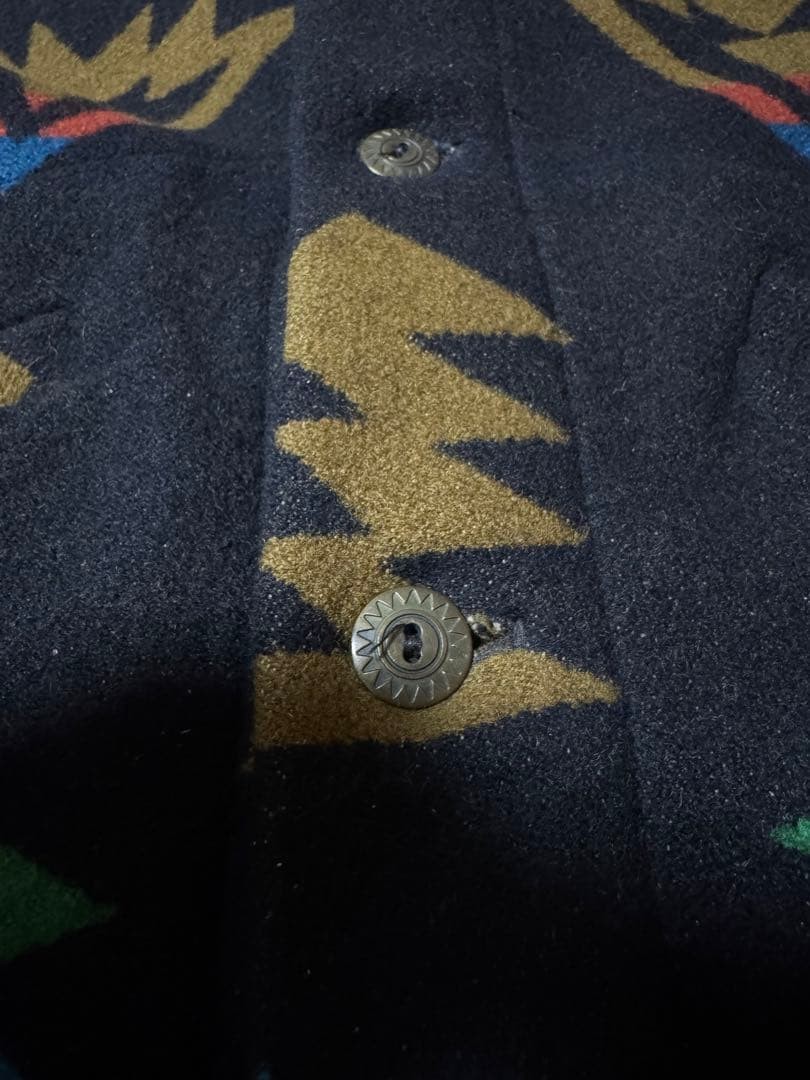Pendleton 80s Native Wool Jacket Men's Large Blac… - image 8