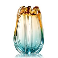 Hand Blown Glass Flower vases, Unique Glass vases, Wide Mouth vases, Small Mo...