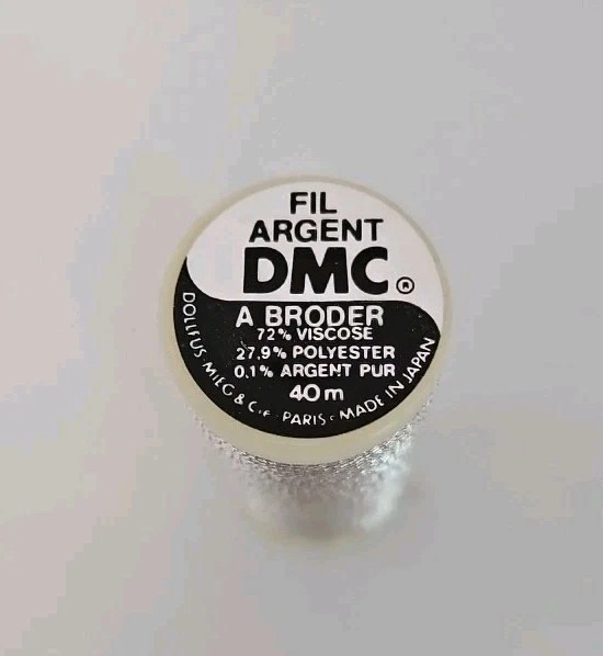 LOT OF 8 DMC Fil Argent a Broder Metallic Embroidery Thread 40m Japan SILVER - Image 3 of 3