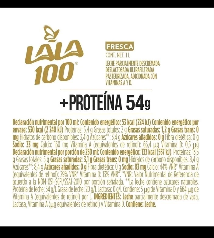 12 PACK  LECHE LALA 100 + PROTEINA  LACTOSE FREE  1 LITRO EACH ONE DOZEN ❗️ - Image 4 of 4