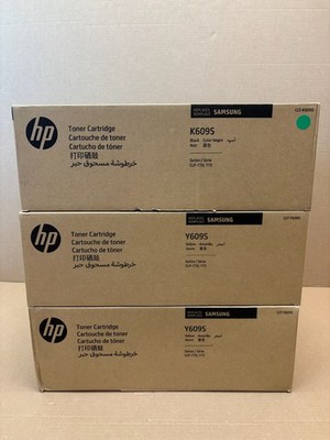 3 Genuine HP / Samsung CLP-770, 775 Yellow and Black Toners CLT-K609S, CLT-Y609S