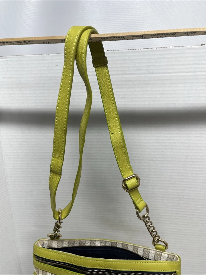 Cartera Bandolera SPARTINA 449 Florida Lino Natural, Correa de Cuero Genuino Foto 4 de 4