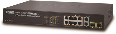 PLANET FGSD-1008HPS Managed Network Switch Fast Ethernet [10/100] Power Support