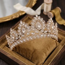 Bridal Crystal Crown Headband Alloy Half Tiara for Wedding Party Prom 1 Piece