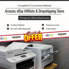 Profitable Printers Office Electronics Affiliate Drop-Shipping Web Business Sale