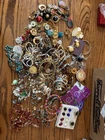 Vintage Fashion/costume Jewelry Earrings 1980’s Great For Crafts
