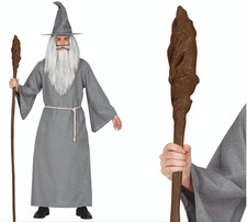 Gandalf Zauberstab zerlegbar 170 cm Braun Zauberer Stab Gehstock Spazierstock