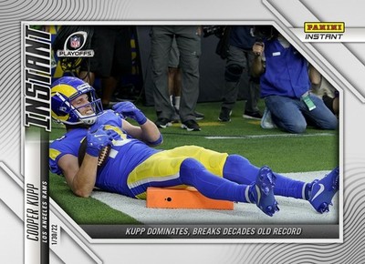 2022 Panini Instant 200 Cooper Kupp Breaks decade old Record 13-100 yard game