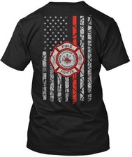 Thin Red Line Firefighter Ition Fire Honor T-Shirt Made in the USA Size S to 5XL