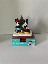 Ruz: Disney - New Mickey & Minnie Mouse Xmas Tree Weighted Stocking Holder (NIB)