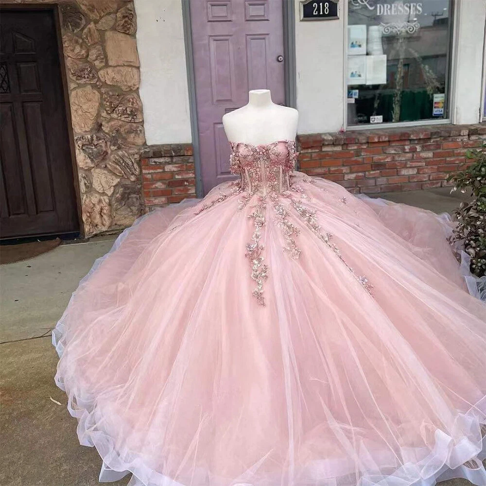 Pink and gold sweet 16 cheap dresses