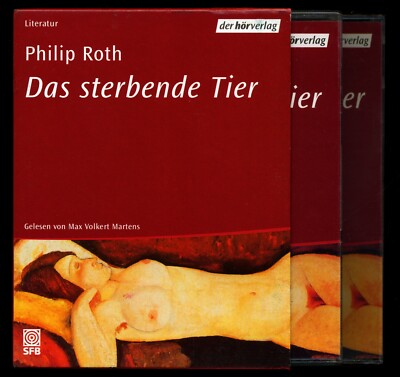 Philip ROTH DAS STERBENDE TIER 3-MC-Kassetten-Box Max V. MARTENS liest Hörbuch 