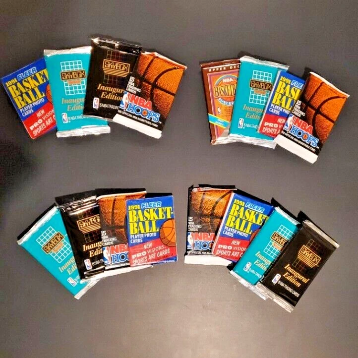 Lote a granel de 55 tarjetas de baloncesto antiguas de la NBA sin abrir en paquetes sellados NUEVAS Foto 2 de 4