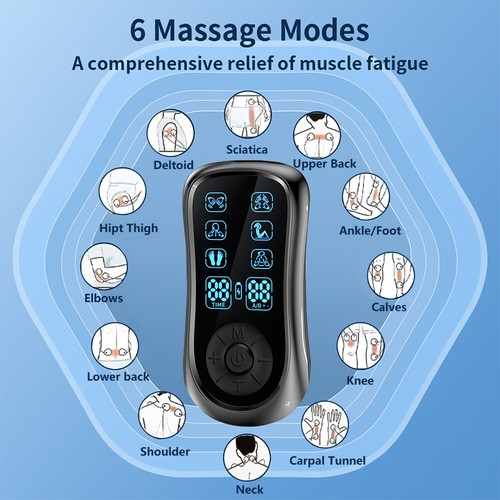 6 Modes Tens Unit Muscle Therapy Pain Relief Stimulator Machine Pulse Massager - Picture 4 of 16