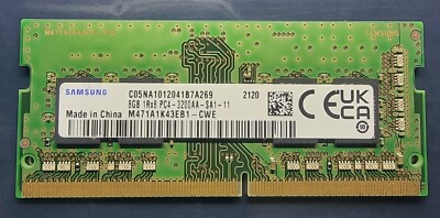 Samsung PC4-25600 PC4 3200AA 8GB 1x8GB DDR4 1RX16 3200MHz 260pin Arbeitsspeicher Ram