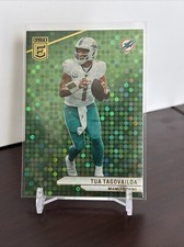 2024 Donruss Elite Tua Tagovailoa Green Disco Parallel #84 Miami Dolphins