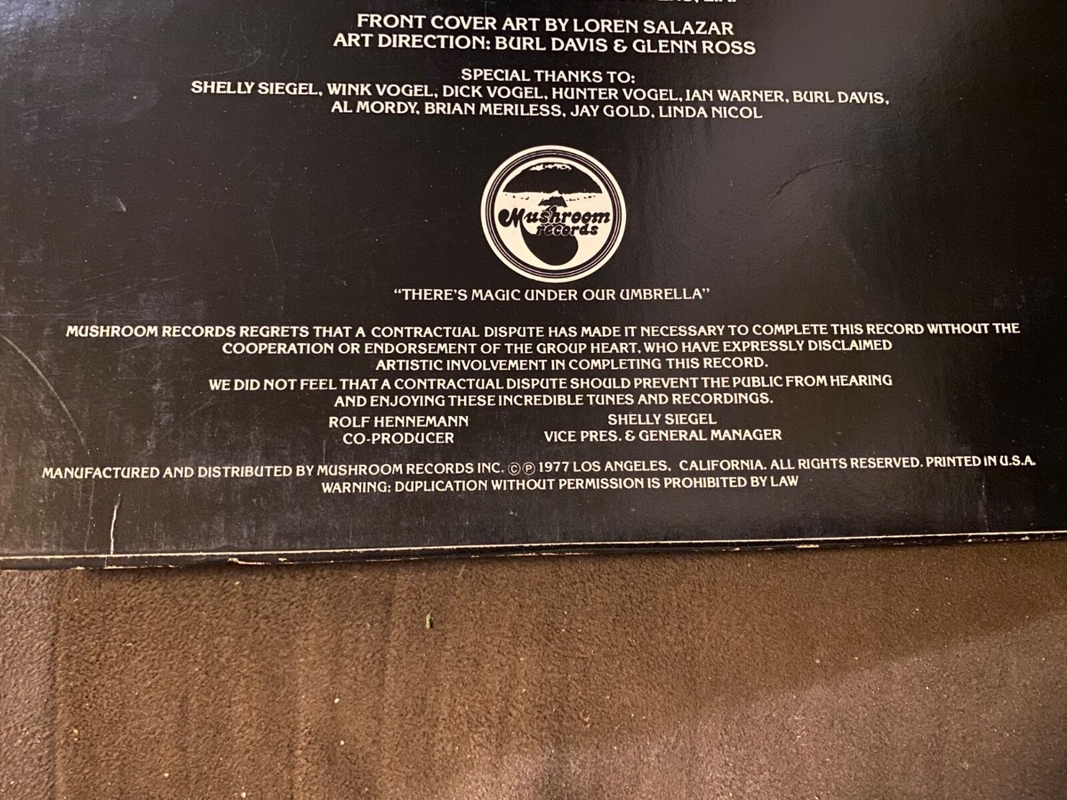 HEART Magazine -Rare 1977 True 1st Press LP - BANNED MIX w