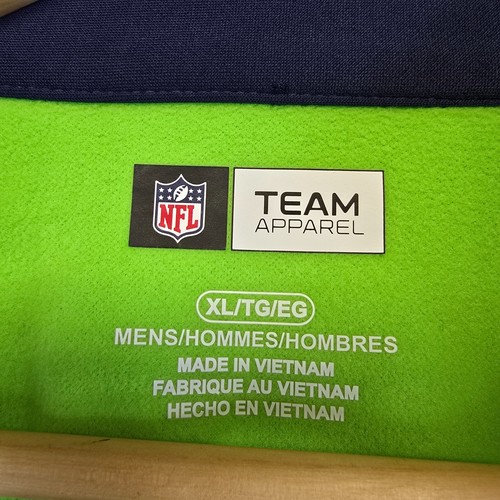 Chaqueta Seattle Seahawks Hombres L Azul Verde Microsoft Cremallera Completa Abrigo Resistente al Agua - Imagen 11 de 12