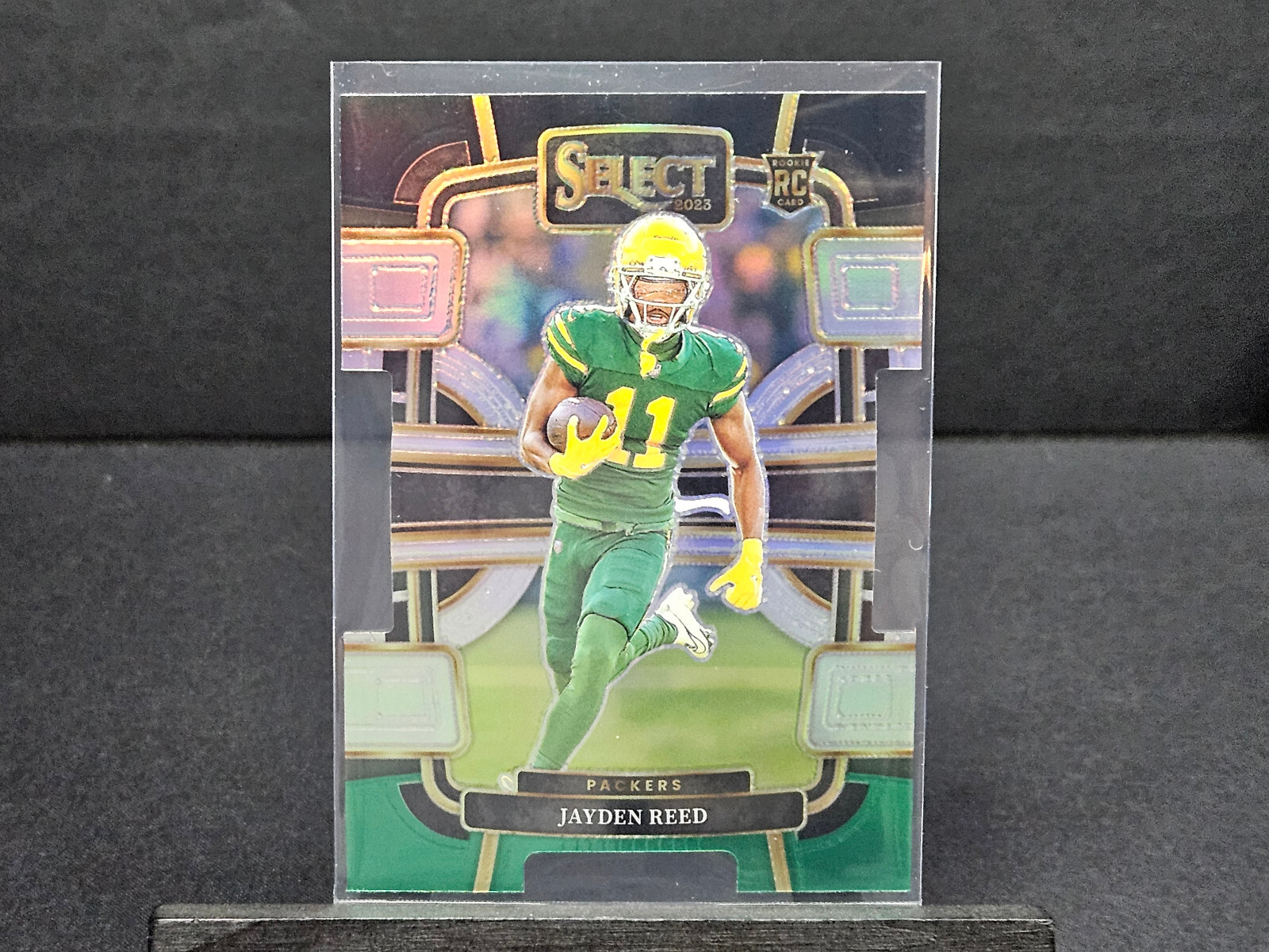 2023 Panini Select JAYDEN REED RC BLACK GREEN DIE CUT CONCOURSE #38 Packers
