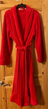 Soft  Cozy Plush Long Bath Robe Red - SZ L