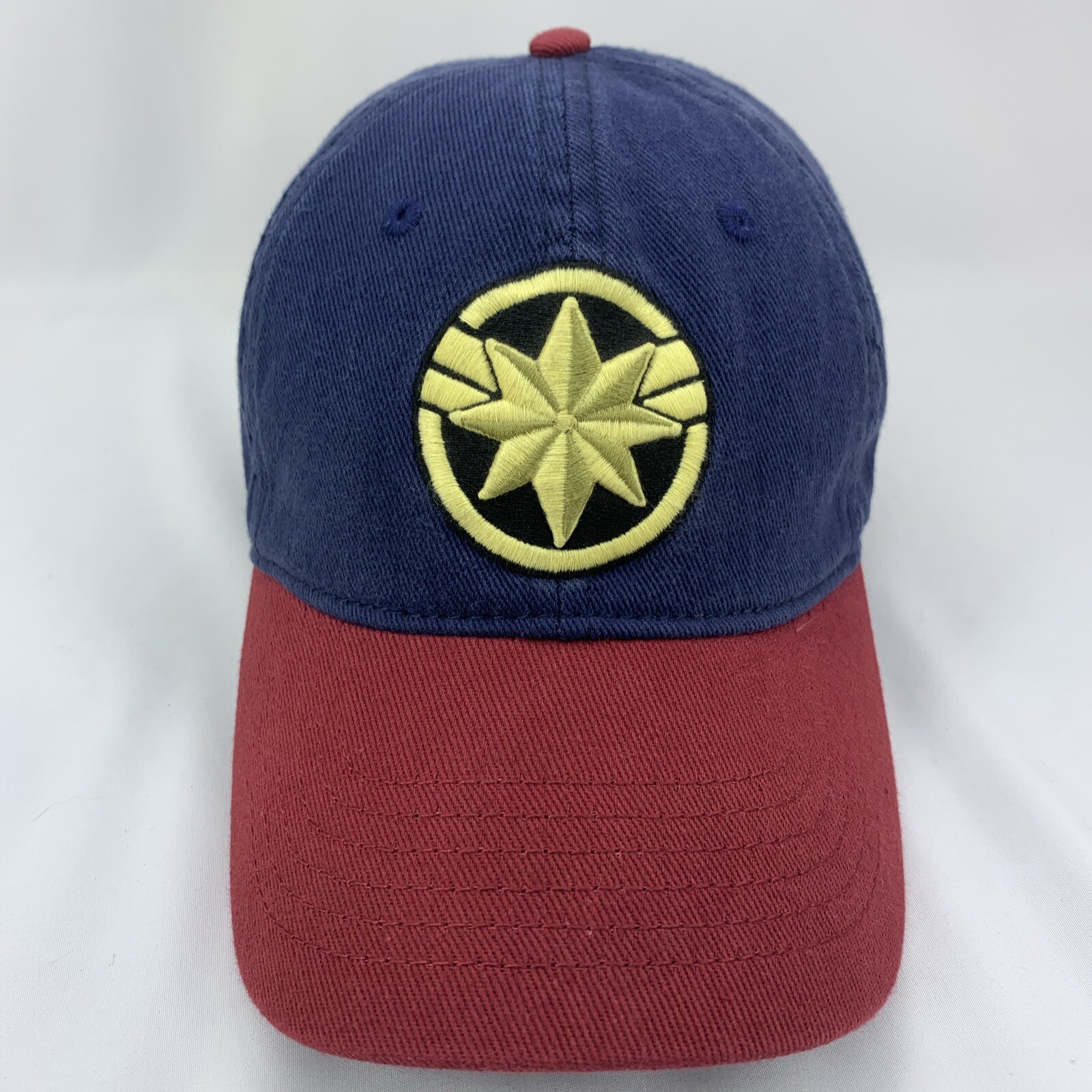 Captain Marvel Hat Blue Red Adjustable Strap Embr… - image 2