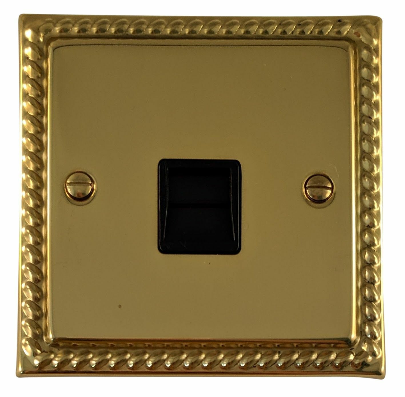 G&H MB33B Monarch Roped Polished Brass 1 Gang Master BT Telephone Socket