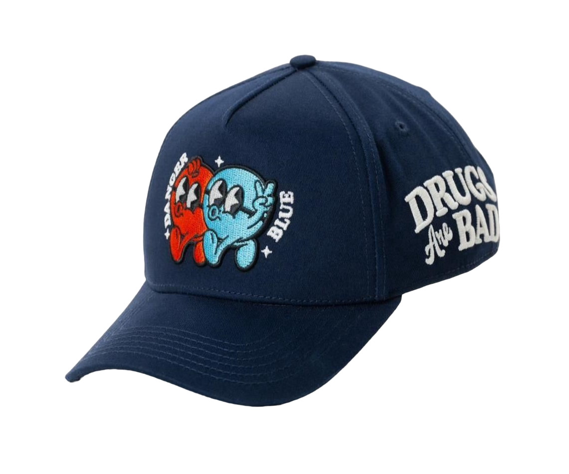 ШИКАРНЫЕ ГОЛОВНЫЕ УБОРЫ МУЖСКАЯ ТЕМНО-СИНЯЯ ШЛЯПА-СНЭПБЭК DANGERBLUE NVY