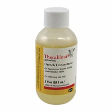 TheraBloat Drench Concentrate Legume Clover Bloat Show Stress Sick Cattle 2oz