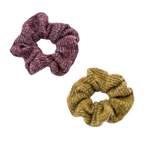 lululemon Uplifting Bow Scrunchies 3 Pack Ribbed Yellow Purple Brown NWT lululemon athletica | Accessories | Lululemon Uplifting Bow  main image 3