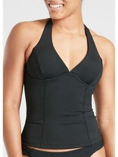 Athleta Sculpted Halter Tankini Top-Size 34B/C-NWT-Black