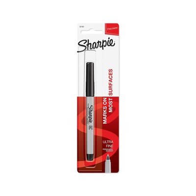 Permanent Marker, Ultra Fine Point, Black, 1 Count