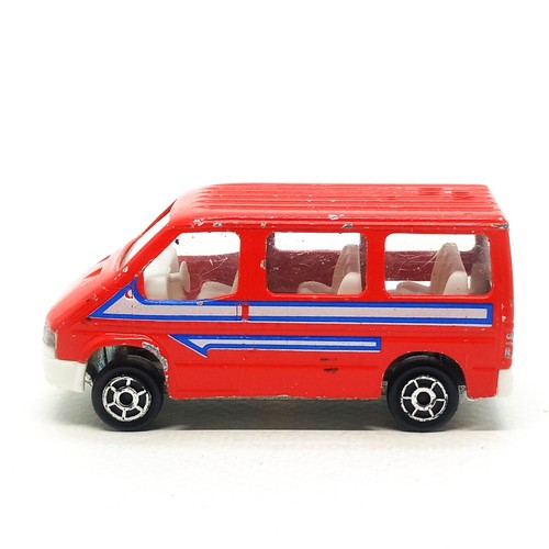 Majorette Ford Transit Red with Blue White Stripes 1/60 (3") Pre-Owned 001 - Picture 4 of 8