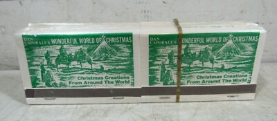 Vintage 40 Stick 8 Pack Wonderful World Of Christmas Front Strike Matchbooks NOS