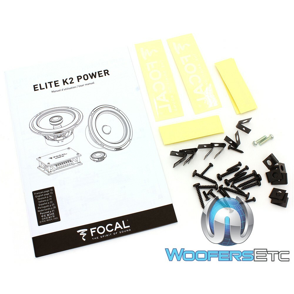 FOCAL CUSTOM KIT ES-165KX4 6.5" 4" TWEETERS 3WAY K2 POWER COMPONENT SPEAKERS NEW